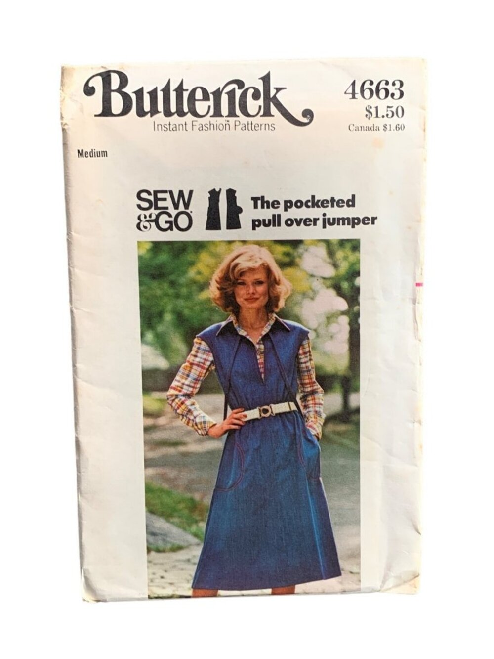 Butterick 4663 Pocketed Pullover Dress Jumper Pattern Size 12 14 Uncut